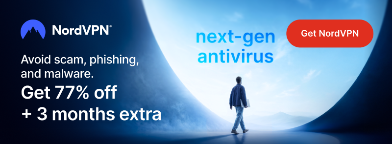 Get NordVPN — next-gen antivirus, 77% off plus 3 months extra